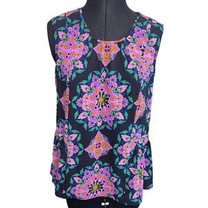 J.Crew Purple Boho Sleeveless Blouse Size 6